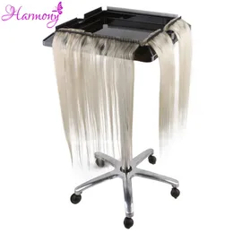 Wig Stand Harmony Plus Hair 1PCS Hairdesser Barber Trolley rörligt rostfritt stål Beauty Salon Trolley för I Tip Hårförlängningar 230731