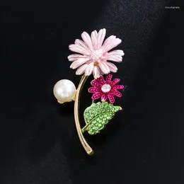 Brooches And American Fashion Alloy Corsage Ms High-grade Flower Pins Temperament Suit Accessories Led Factory Spot Wholesale