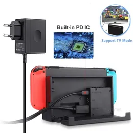 Caricabatterie Adattatore CA Accessorio per caricabatterie Compatibile con console di gioco Nintendo Switch NS Spina EU US Carica a muro Ricarica USB Tipo C Alimentazione 230731