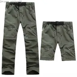 Men's Pants Men's waterproof and quick drying pants detachable summer casual jogging men's Trousers Sprots tactical military breathable shorts Z230801