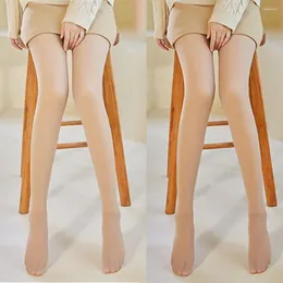 Women's Leggings Water Light Pants Bare Leg Artifact Autumn And Winter Nude Flesh-colored Plus Velvet Thickened Stovepipe Pantyhose