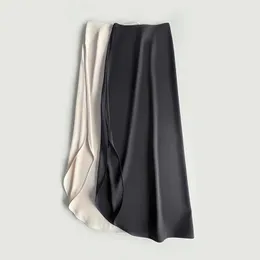 Ny T-Otemeo-sida slits halv längd kjol