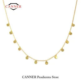 خيوط سلاسل Canner 925 Sterling Silver Necklace الإناث الذهب الترتر الحد الأدنى Ins الترقوة سلسلة سلسلة للنساء المجوهرات 230731