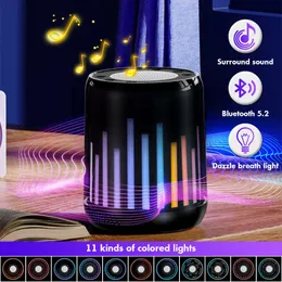 Altoparlanti portatili Mini subwoofer wireless Bluetooth per esterni con fascio di luce con scheda di supporto per funzioni musicali regalo di compleanno R230801