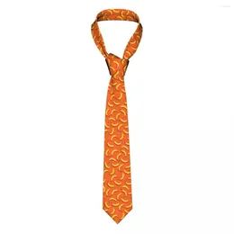 Bow Ties Orange Banana Fruits Men Neckties Silk Polyester 8 Cm Classic Neck Tie For Shirt Accessories Cravat Wedding Party