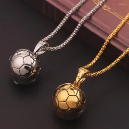 Pendant Necklaces Fashion Hip Hop Men Hippie Male Sports Necklace Football Chain Soccer Ball Jewelry Gift Wholesale