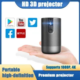 Smart Projectors Smart DLP Mini Projector 1080p 2.4G / 5G Projektor bezprzewodowy Full HD Android 2G 32G / 16G Obsługa wideo 4K 3D Beamer 230731