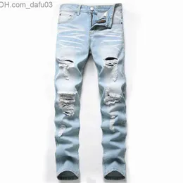 Mannen Jeans 2021 Herfst Nieuwe Mode Retro Gat Jeans Mannen Broek Katoen Denim Broek Mannelijke Plus Size Hoge Kwaliteit jeans Dropshipping X0621 Z230801