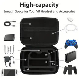 Estojo de armazenamento de transporte para Nintendo Switch/para modelo OLED de switch (2021), portátil para viagem, bolsa mensageiro rígida e protetora, forro macio para controlador Switch Console Pro