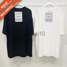 T-shirt da uomo 2023 Oversize Simple Black White Nuovo arrivo Uomo Donna O-Collo Mezza manica 1 1 Tag T-shirt in cotone di alta qualità Tee J230731