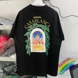A115 Casablanca S 2023 Summer Tshirts高品質のレタープリント半袖