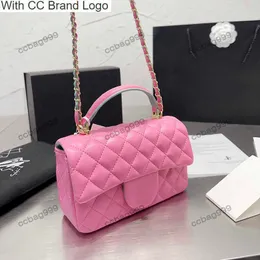 CC Totes Mini Flip com alça Bolsas quadradas de duas cores Sacos acolchoados Carteiras de diamante acolchoado Baltas de luxuos