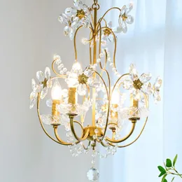 Żyrandole Led Art Chandelier Lampa Lampa światła pokój wystrój świąteczny dekoracja kryształowa kuchnia Indoor American Vintage El Villa