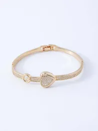 Pulseira 1 Feminina Europa e Estados Unidos Ouro 14K Cobre Transporte Diário Moda Simples All Solid Love Sutiã de Fivela Cheia