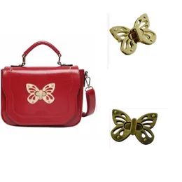 Bag Luggage Making Materials Fashion Women Butterfly Tone Lock Accessories Purse Diy Metal Twist Turn Snap Clasps Closure Button A Dhdp6