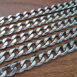 2meter in Bulk Curb Link Chain Stainless Steel Jewelry Findings Chains Marking DIY Necklace Bracelet Huge 12mm Wide Heavy