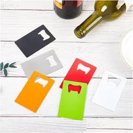 Openers Wallet Size Stainless Steel 4 Colors Credit Card Beer Bottle Opener Business Drop Delivery Home Garden Kitchen Dining Bar Dhwjs