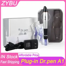 Dr.Pen A1-C Plug In Derma Pen Auto Microneedle System Comprimentos de agulha ajustáveis 0,25 mm-3,0 mm 5 velocidades elétricas Dermapen Meso Therapy Ferramentas para cuidados com a pele