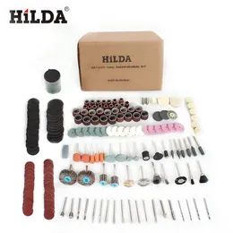 Hilda 248PCSロータリーツールアクセサリHilda Dremel268Y用の研削塗り洗浄と研磨ツールの組み合わせ