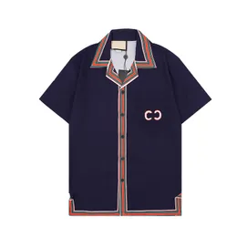 Chemise de designer pour hommes été à manches courtes chemise décontractée boutonnée chemise de bowling imprimée style de plage T-shirt respirant vêtements G16