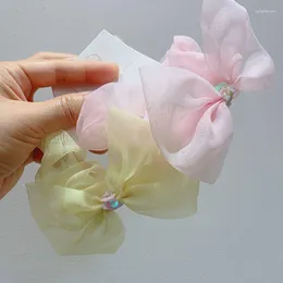 Headpieces Children's Hairpin Snow Yarn Simple Press Clip Princess Hand Flower