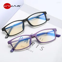 Sunglasses UVLAIK Optical Eyeglasses Frame For Men Women Titanium Flexible Legs With TR90 Square Rim Eyewear Ultralight Spectacles