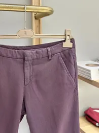 Pantaloni da uomo loro piana Pantaloni larghi in cotone bordeaux con tasche