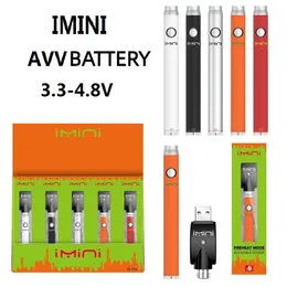 Prezent festiwalowy Imini Avv Bateria 380MAH Dno Regulowane napięcie wstępne VV dla 510 wkładów z długopisem w pudełku wyświetlaczem Japonia od oryginalnego producenta w Tajlandii