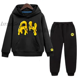 Hoodies Sweatshirts Children Sweatshirt med Hood Casual Children's Clothing Autumn Boy Girl Suit 230801