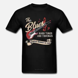 Herren-T-Shirts, lustiges T-Shirt für Männer, modisches T-Shirt „The Blues Music Hard Times and Troubles Sounded Never Sounded So Good“, Damen-T-Shirt J230731