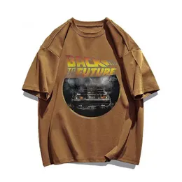 Erkek Tişörleri Yaz Erkekler Tişört Grunge Geri Gelecek Baskı 100 Pamuk Retro Tee Scifi Film Tshirt Shortsleeve Kadın Grafik 230731