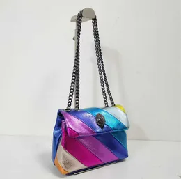 Bolsas de ombro estilo popular mulheres kurt geiger saco águia cabeça londres mini cruz corpo arco-íris bolsas de couro pequena aba shoppin1