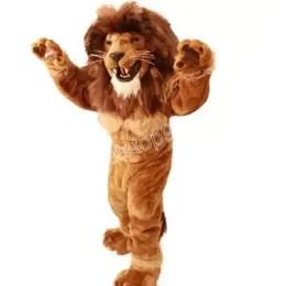 Friendly Lion Mascot Costume Performance simulation Cartoon Anime theme character Adults Size Christmas Outdoor Advertising Outfit Suit