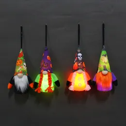 Halloween LED Gnomes Ornament Ręcznie robione czarownice Szwedzki tomte gnome krasnolud