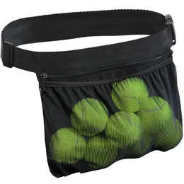 Set da badminton Supporto per pallina da tennis Marsupio regolabile Custodia in tessuto a rete resistente al sudore Pickleball Training Holding 230731