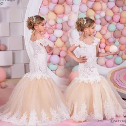 Sukienki dziewczynki Baby Flower Girl Dress Dzieci na przyjęcie weselne formalne suknia balowa Dzieci koronki długi wieczór druhny naczynia syrena sukienki 230731