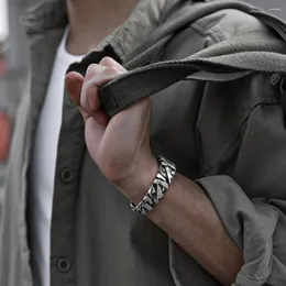 Pulseira Lucky Casual Simples Requintado Metal Aberto Irregular Estilo Coreano Pulseira Moda Joias Masculina Cuff Man