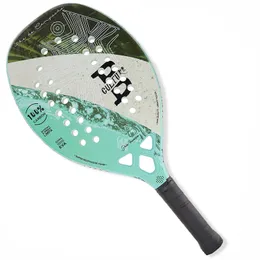 Tennis Rackets INSUM Beach Racket Full Carbon Firer EVA Soft Face Round Grit Raquete with Cover Bag 230801