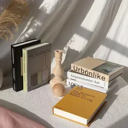 Decorative Objects Figurines Minimalism Fake Book Living Room Decoration book for Coffee Table Ornament Club el saloon Prop Books 230731
