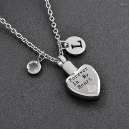 Chains Free Funnel!!! Human/Pet Animal Cremation Ashes Keepsake Jewelry Personized Birthstone&Letter Charms Urn Necklace For Ash