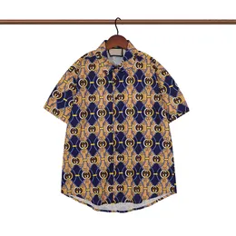 남자 디자이너 셔츠 여름 짧은 소매 캐주얼 버튼 업 셔츠 인쇄 볼링 셔츠 해변 스타일 통기성 티셔츠 의류 g35