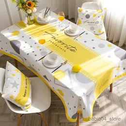 Bordduk nordisk stil enkel vattentät bordsduk rektangulär bord täcker mat soffbord matta för kök vardagsrum bord r230801