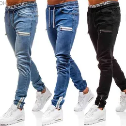 Mäns jeans män jeans vicabo mode 2021 sexig casual för män svart blå hål män byxor med pocket ropa de hombre #w1 z230801