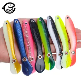 Baits Lures QXO 5pcsLot Fish Soft Lure Bionic Loach 10cm sea fishing accessories Silicone Bait goods float ALL FOR FISH tools bait boat 230801