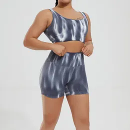 Kvinnors träningsdräkter Summer Suit 2023 Sömlösa korta uppsättningar Gym Working Yoga kläder ärmlös topp med hög midja shorts kvinnor 2 bit