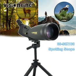 VisionKing 30-90x100 Мощные сферу прицела Spotting Zoom Telecope Spyglass FMC BAK4 PRISM Водонепроницаемый монокулярный бинокль StarScope для цели для цели