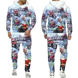 Männer und Frauen 3D-gedruckte Paar-Outfits Weihnachtsfeier Freizeitkleidung Wolf Mode Sweatshirt Hoodies und Hosen Übungsanzug0012