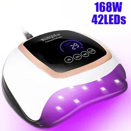 Nail Dryers UV LED Lamp For Nails Gel Dryer With 42LEDs Manicure Polish Motion Sensing Home Use Professional Drop