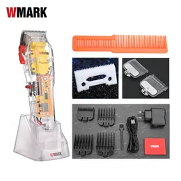 Hair Trimmer WMARK NG-108 NG-118 Transparent Style Rechargeable Hair clipper Professional Cord cordless NG-202 Hair Trimmer 230731