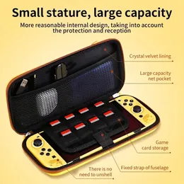 Skyddsfodral för Nintendo Switch Protective Case/Storage Bag Set, pluggbar bas, separat konsol för Switch NS-spel, bärbar anti-fall hård väska,